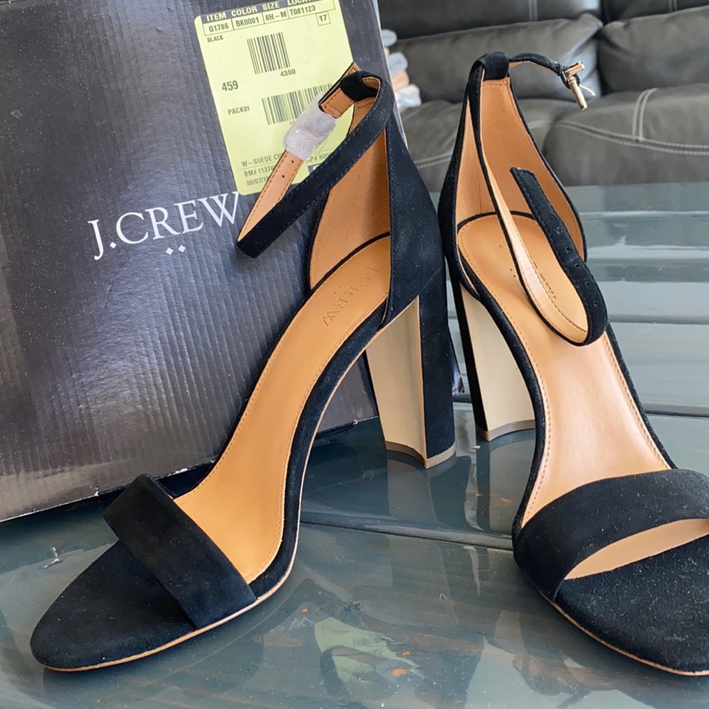 J Crew Factory Open Toe Block Heels
